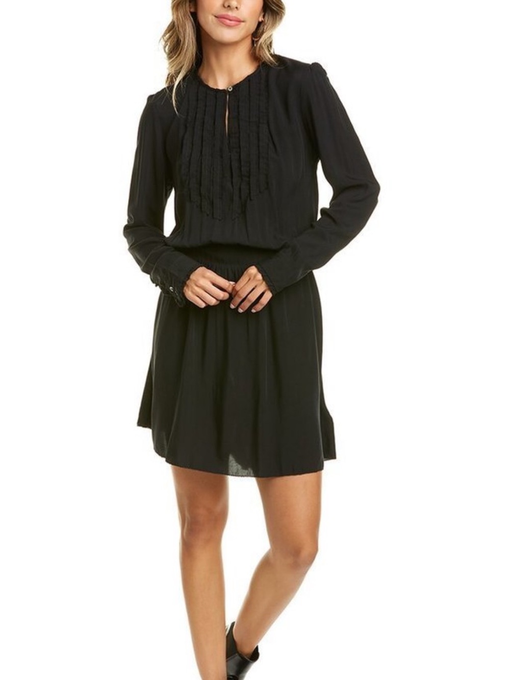 Zadig & Voltaire Remus Black Long-Sleeve Mini Dress